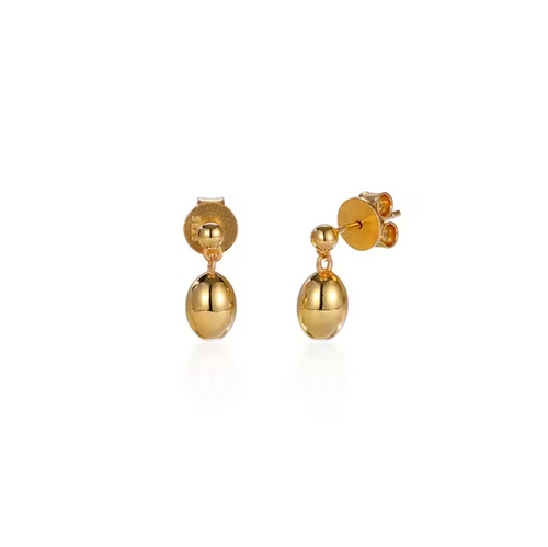Lunar Orbit Double-Ball Teardrop Earrings