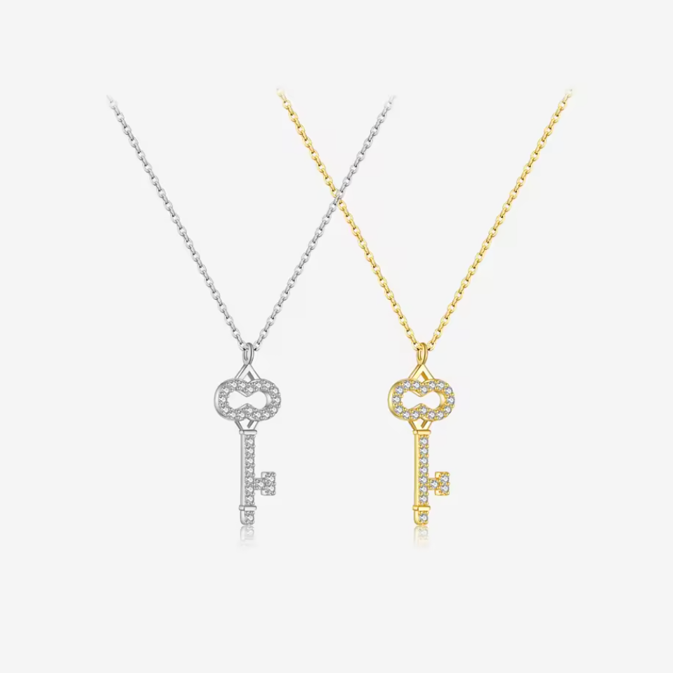 Celestial Key & Heart Necklace