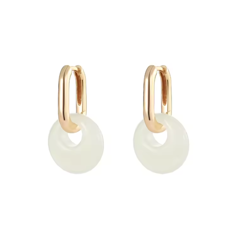 The Natural Jade Serenity Hoops